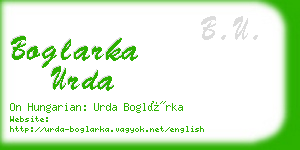 boglarka urda business card